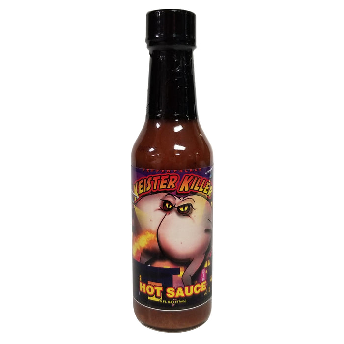 Keister Killer Hot Sauce in a bottle