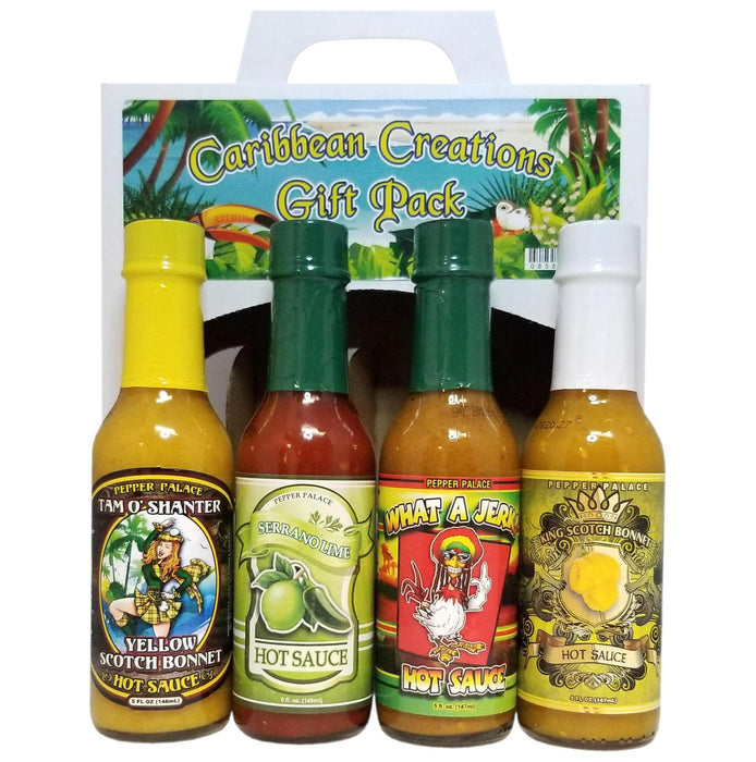 Pepper Palace Caribbean Creations Gift Pack with Bottles of Sauce
