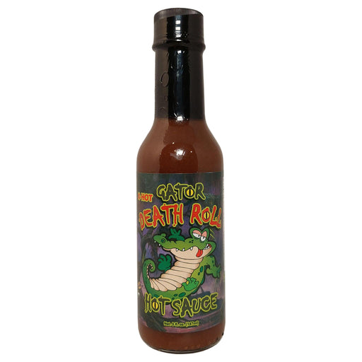 Pepper Palace Gator Death Roll Hot Sauce in a bottle