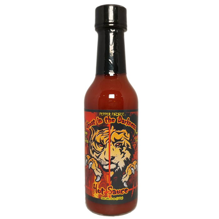 Pepper Palace Ghost in the Darkness Hot Sauce in a bottle
