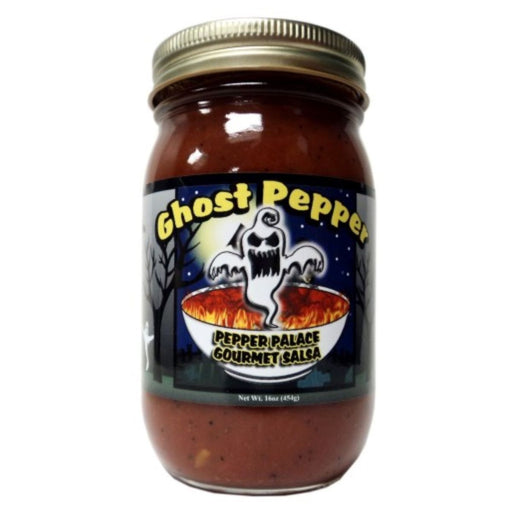 Pepper Palace Ghost Pepper Salsa in a jar