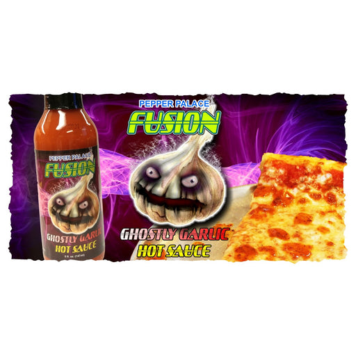 Ghostly Garlic Fusion on pizza