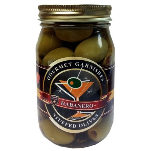 Pepper Palace Gourmet Garnishes Habanero Olives in a jar
