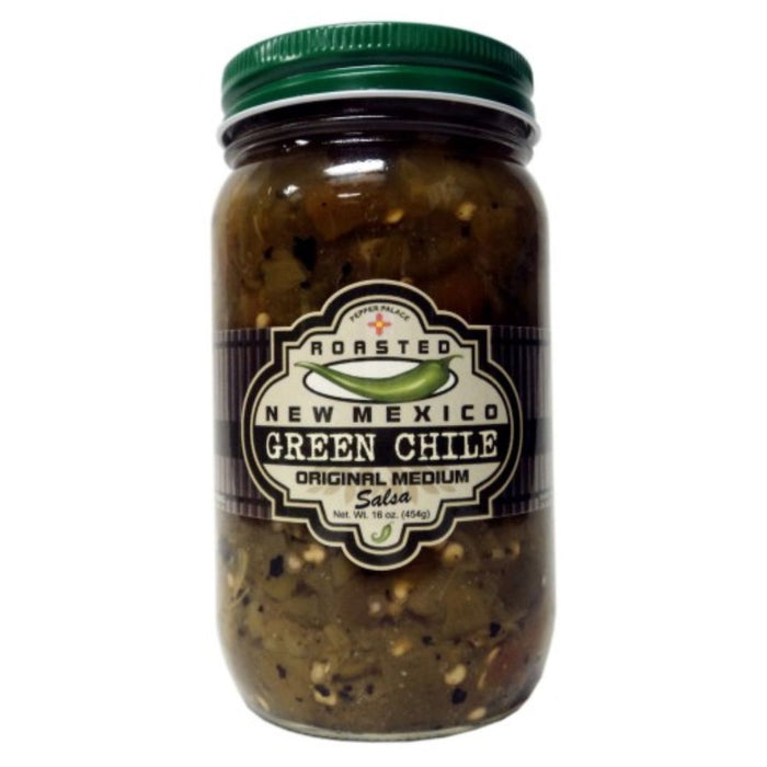 Pepper Palace Roasted New Mexico Green Chile Medium Salsa