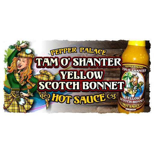 Tam o Shanter on a label background